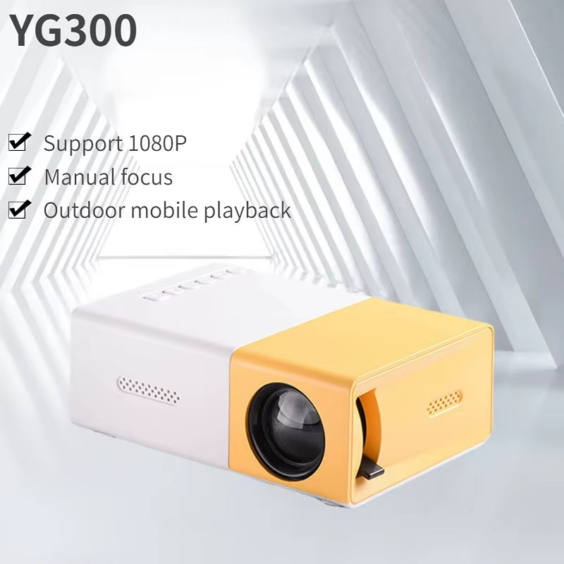 YG300 Mini Projector Portable Projector Wifi Smart 1280 720P Full HD Office Home Theater Video Mini Projector Mobile Projection