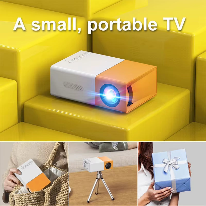 YG300 Mini Projector Portable Projector Wifi Smart 1280 720P Full HD Office Home Theater Video Mini Projector Mobile Projection